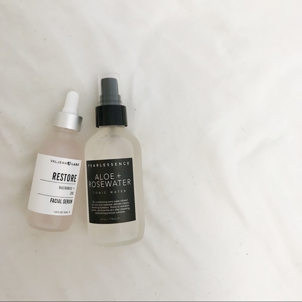 Valjean Labs niacinamide & Pearlessence toner